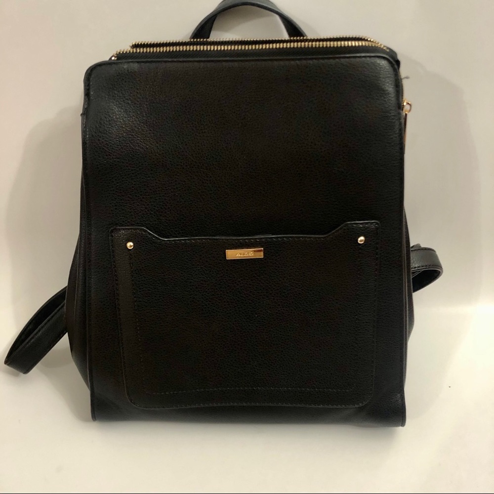 ALDO Black Stylish Backpack Purse